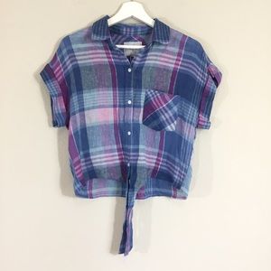 Rails Tie Front cropped Top - multicolor shirt